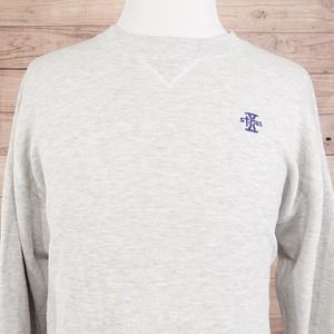 VINTAGE RUSSELL ATHLETIC ST PIUS X GREY CREW NECK SWEATSHIRT SZ L LARGE